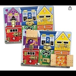 🔥 2 FOR 30$ 🔥 Melissa and Doug Wooden Latches Board, Developmental Toy